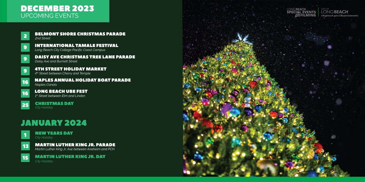 December Event Highlights! 

Check the full calendar here: longbeach.gov/special-events…