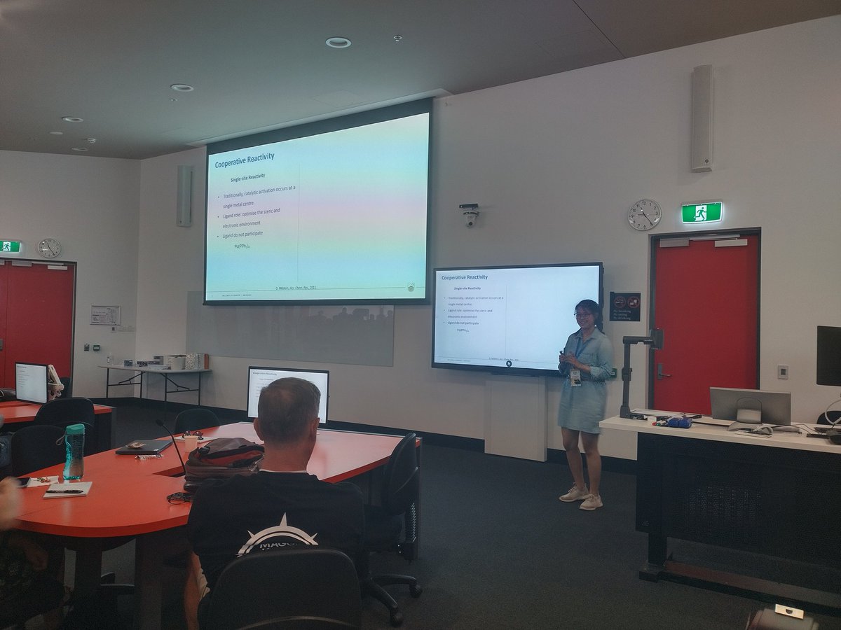 Annie Colebatch (@anniecolebatch) on Twitter photo Jing representing the team at #OZOM14
<a href="/OZOM_14/">OZOM14</a> <a href="/ANUChemistry/">ANU Research School of Chemistry</a> <a href="/RACI_Inorganic/">RACI Inorganic Chemistry Division</a> Jing representing the team at #OZOM14
<a href="/OZOM_14/">OZOM14</a> <a href="/ANUChemistry/">ANU Research School of Chemistry</a> <a href="/RACI_Inorganic/">RACI Inorganic Chemistry Division</a>