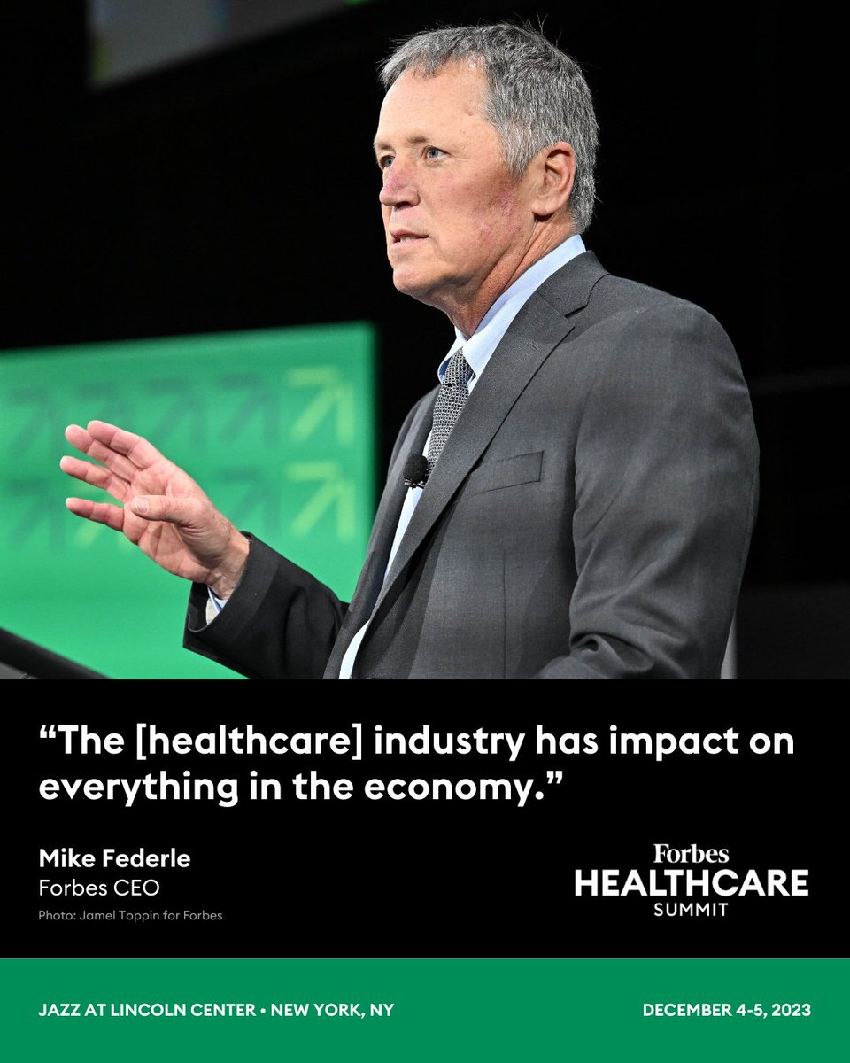 'The [healthcare] industry has impact on everything in the economy.' @Mike_Federle, CEO of Forbes, welcomes attendees to the Forbes Healthcare Summit in New York City. #ForbesHealth trib.al/NVkSgc9