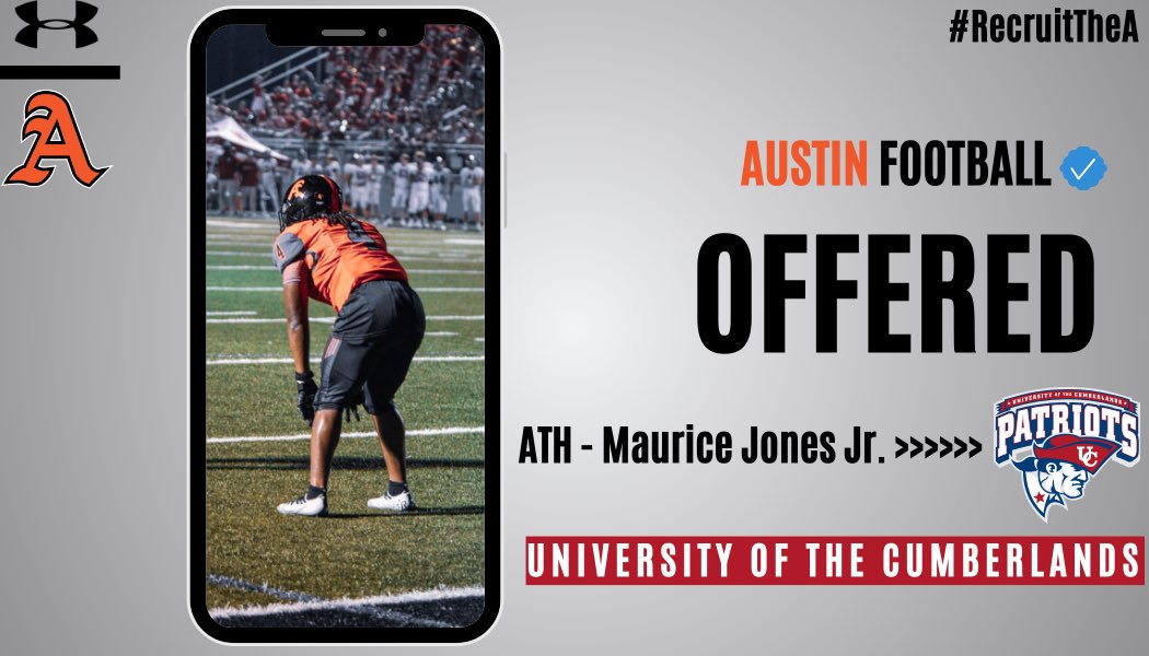 RecruitTheA's tweet photo. Congratulations to Maurice Jones (@4MauriceJones4) on earning an OFFER from the University of the Cumberlands‼️@UCPatriotFball @CoachAbbottFB https://t.co/VO3Mekrmxi