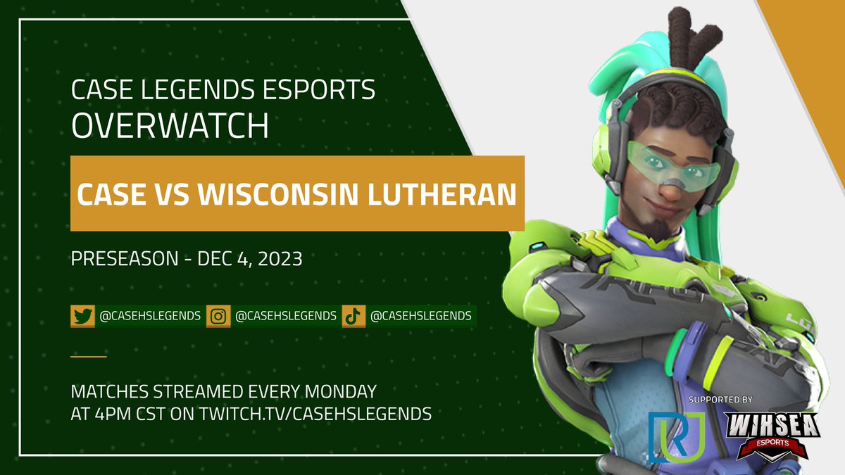 casehslegends's tweet photo. Took home a nice dub against Wisconsin Lutheran tonight. Although it was a FF win, we played it out and still took a 4-1 victory. GGs everyone @PlayOverwatch #overwatch #esports https://t.co/FMi2Mvj3vR