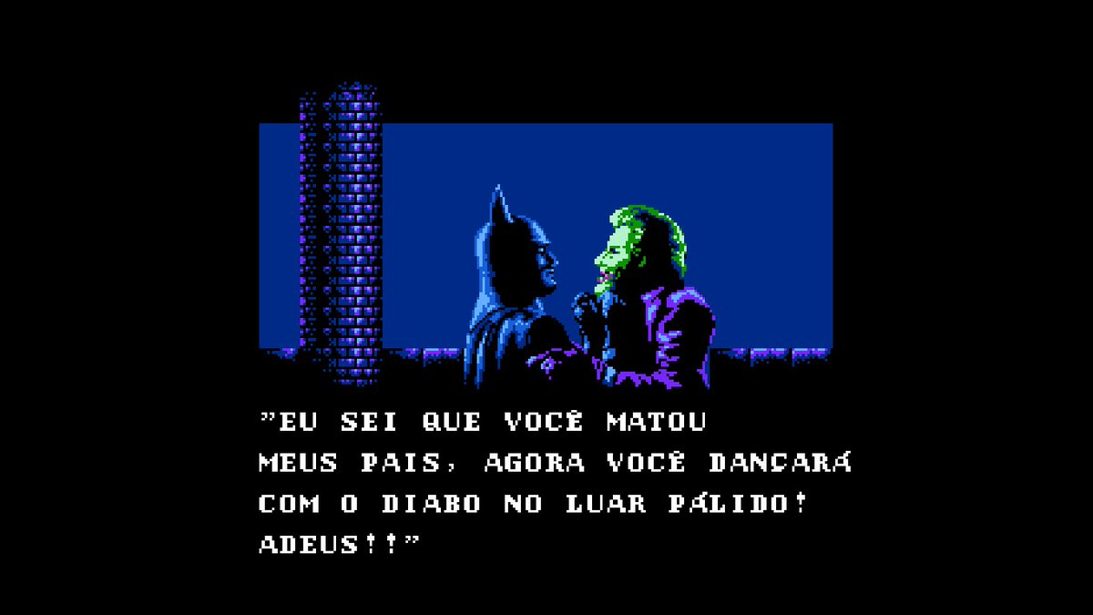 ruddramone's tweet photo. Batman (1989 - Nintendo) concluído com sucesso.
Mais um game que nunca tinha finalizado. Interessante que a ROM está traduzida para o português.
#Batman #BatmanNES #Nintendo #SunsoftGames https://t.co/Q9cUeOt45H