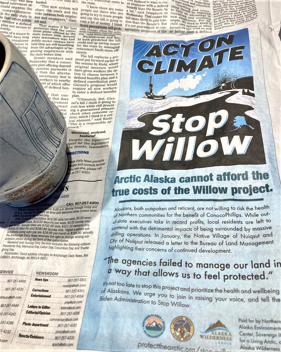 ConocoPhillips' Willow project is not a done deal. We just went to the court again to stop on-the-ground gravel blasting &amp; the construction of permanent roads, pipelines, infrastructure while our case is heard on appeal. tinyurl.com/46ppm8cn
#StopWillow #ClimateCrisis #COP28