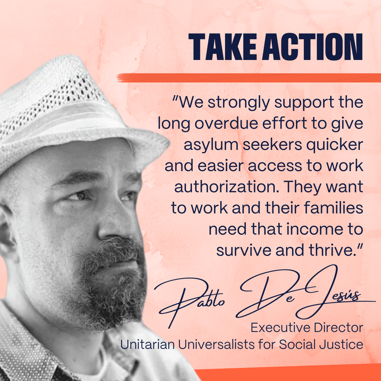 UUSJ's tweet photo. #UUTwitter, our #UUFaith believes in the inherent worth and dignity of all! We support the legislation that would provide dignity to asylum-seeking families. 

Tell your member of Congress to support the House #ASWAA today and #LetAsylumSeekersWork: https://t.co/qTtweAfpfF https://t.co/VdXZuBFFcv