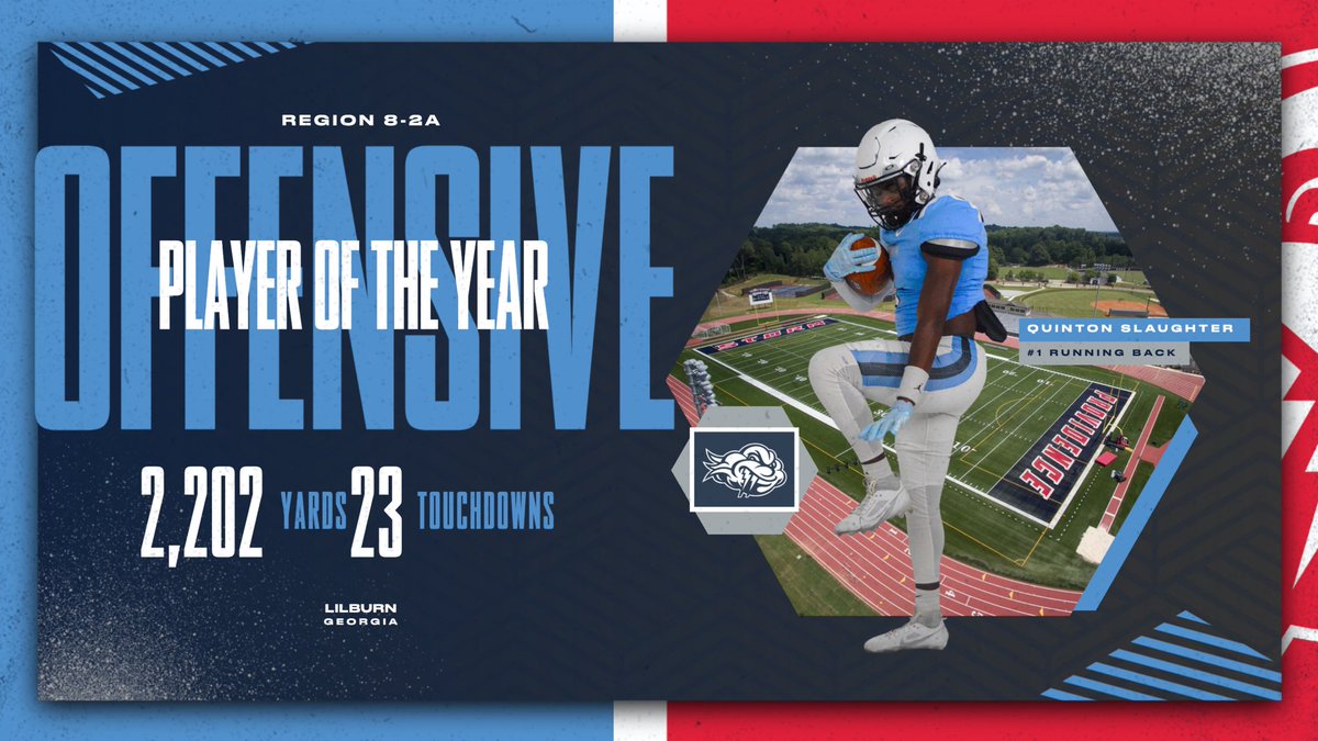 John Russ (@johnruss07) on Twitter photo Big congrats to <a href="/Qslaughter_/">Quinton Slaughter</a> for being named the Region 8-2A Offensive Player of the Year! College coaches don’t miss out! Big congrats to <a href="/Qslaughter_/">Quinton Slaughter</a> for being named the Region 8-2A Offensive Player of the Year! College coaches don’t miss out!