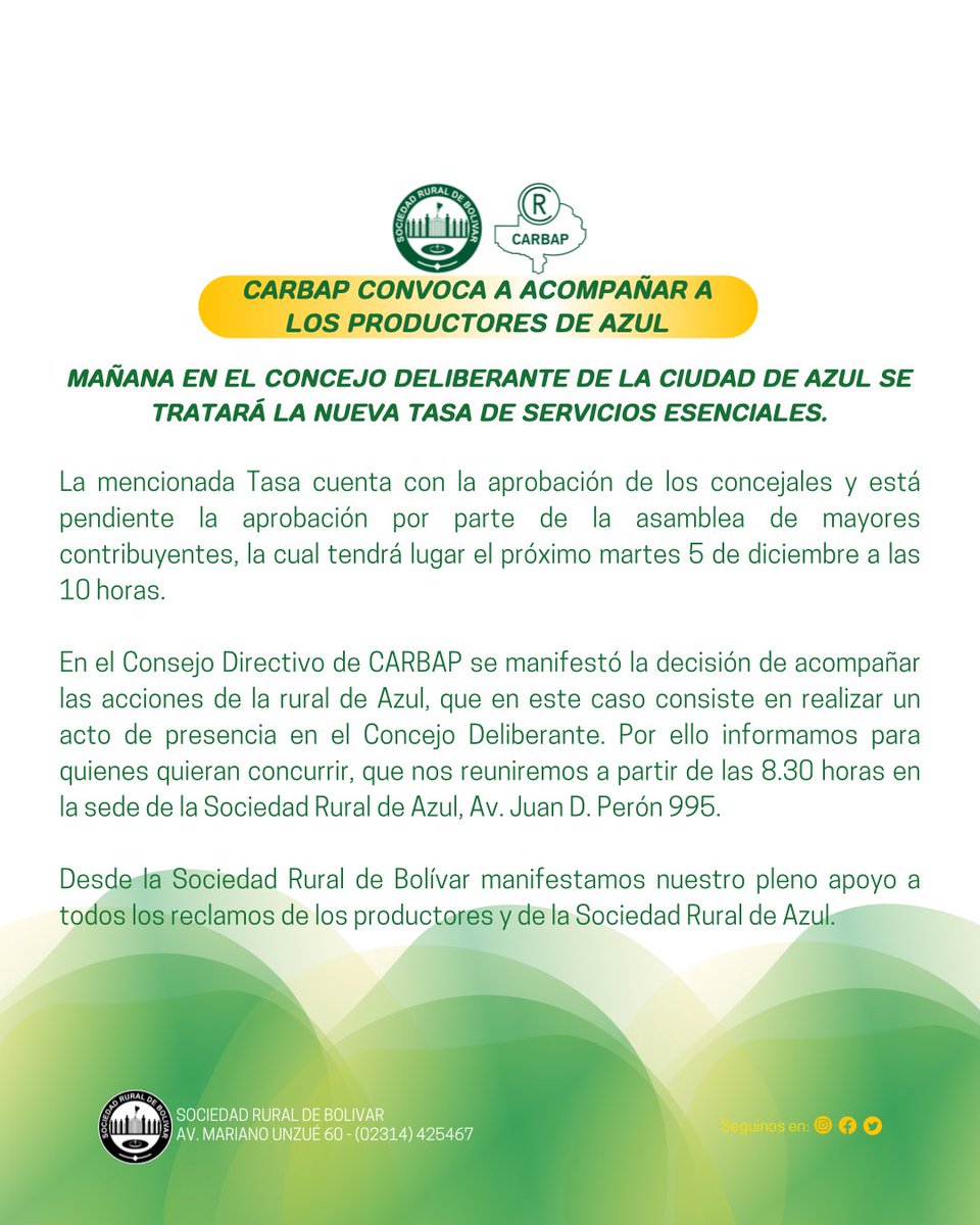 Sociedad Rural de Bolívar tweet media