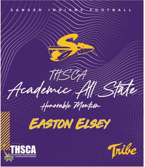 Putting an emphasis on "STUDENT" Athlete is second nature to these individuals. Very proud of your hard work! 

The Texas High School Coaches Association Academic All-State Teams recognize senior high school athletes, trainers and managers who excel in the classroom!

#OneTribe