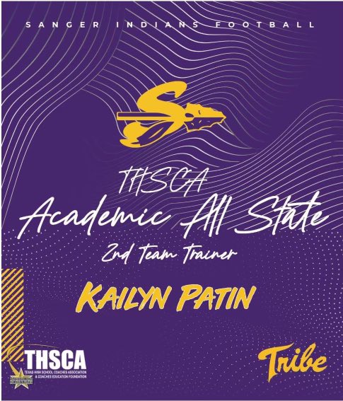 SangerFB's tweet photo. Putting an emphasis on "STUDENT" Athlete is second nature to these individuals. Very proud of your hard work! 

The Texas High School Coaches Association Academic All-State Teams recognize senior high school athletes, trainers and managers who excel in the classroom!

#OneTribe https://t.co/jFwpXmDNdk