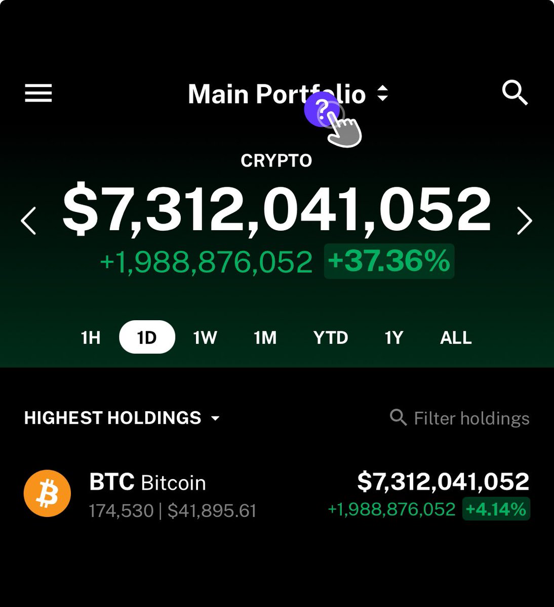 LarkDavis's tweet photo. Michael Saylor is looking at this portfolio right now. #bitcoin https://t.co/yn21Je2U1k