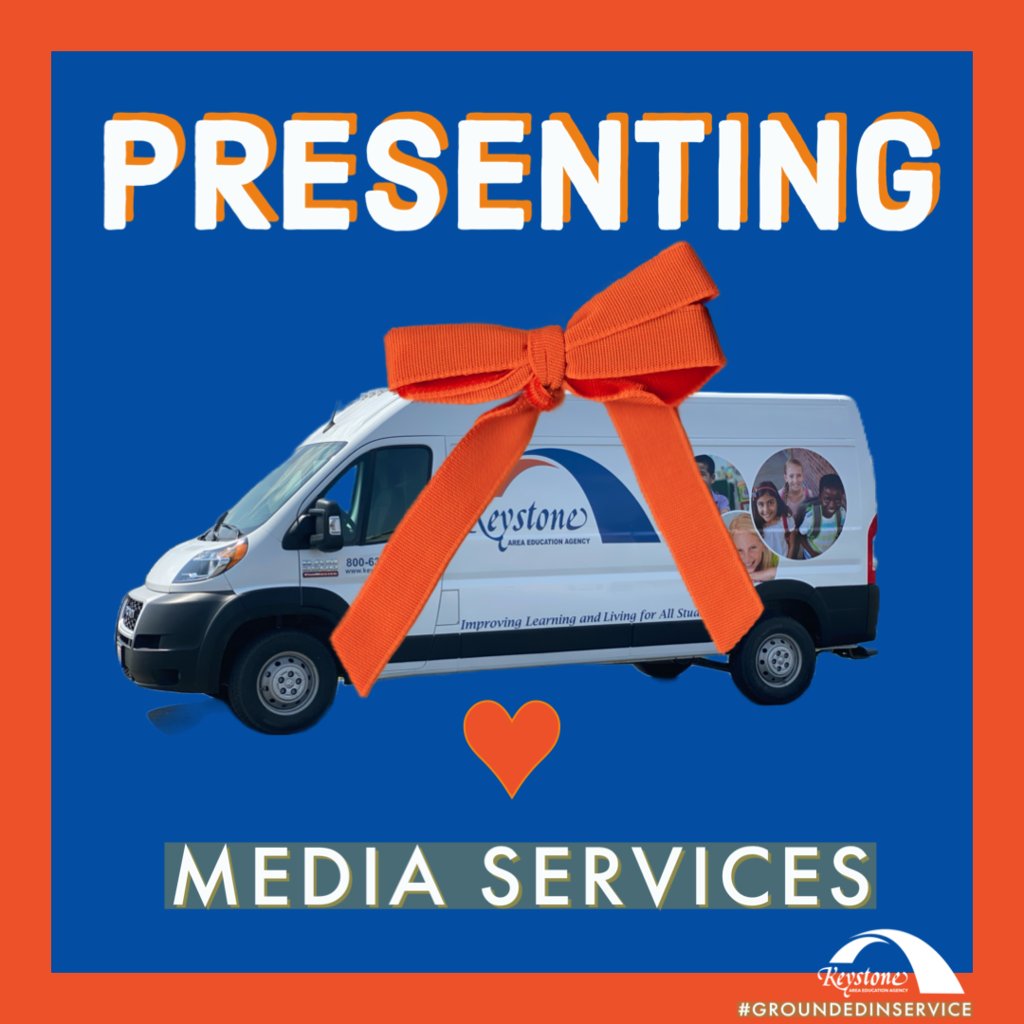 KeystoneAEA's tweet photo. 🥁🥁Now PRESENTing...@KeystoneAEA Media Services this holiday season. 🎁 Our services provide a wide variety of high-quality instructional resources to over 190 accredited area schools, benefiting nearly every PK-12  building in our service area.  #groundedservice #EveryDayAtAEA https://t.co/bX31RtZkbd
