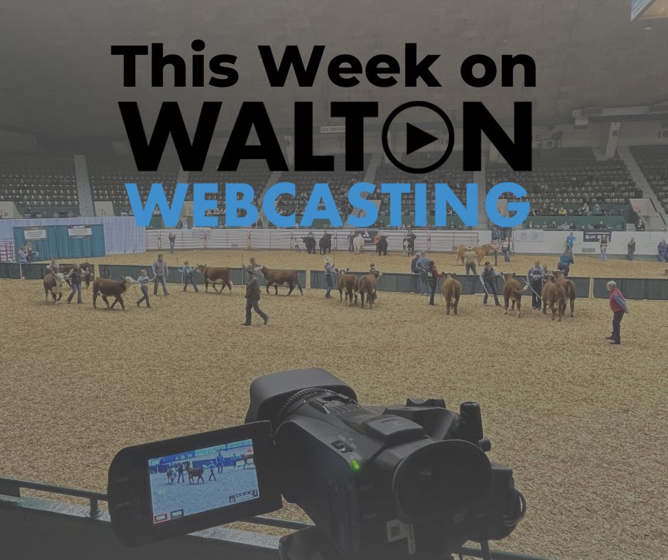 This Week on Walton Webcasting:

❖ Madison County Holiday Classic - London, OH

❖ Swine Showdown in the Fort - Fort Pierce, FL

❖ Ohio's BEST AGR Holiday Classic - Columbus, OH

*For the most up to date schedule and to watch all events check out our website.