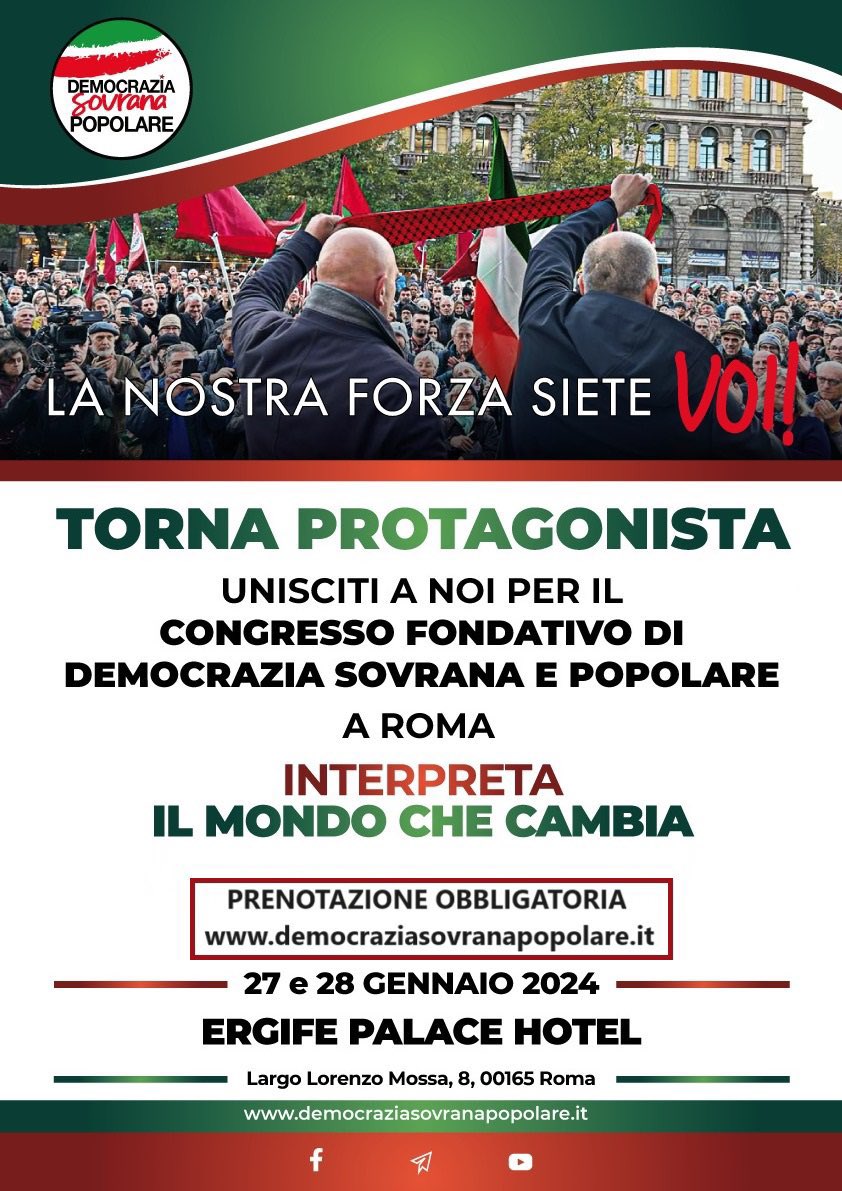 DemocraziaSovranaePopolare (@italiasovranae) on Twitter photo 
