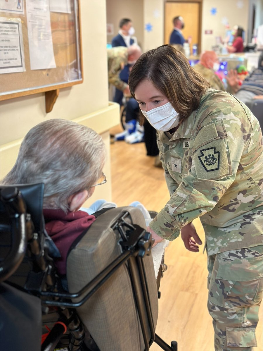 Visiting with veterans today at Gino J. Merli Veterans' Center in Scranton, PA. Please think of any veterans you know this holiday season. Reaching out to a vet with warm wishes can make all the difference. #thankyouforyourservice