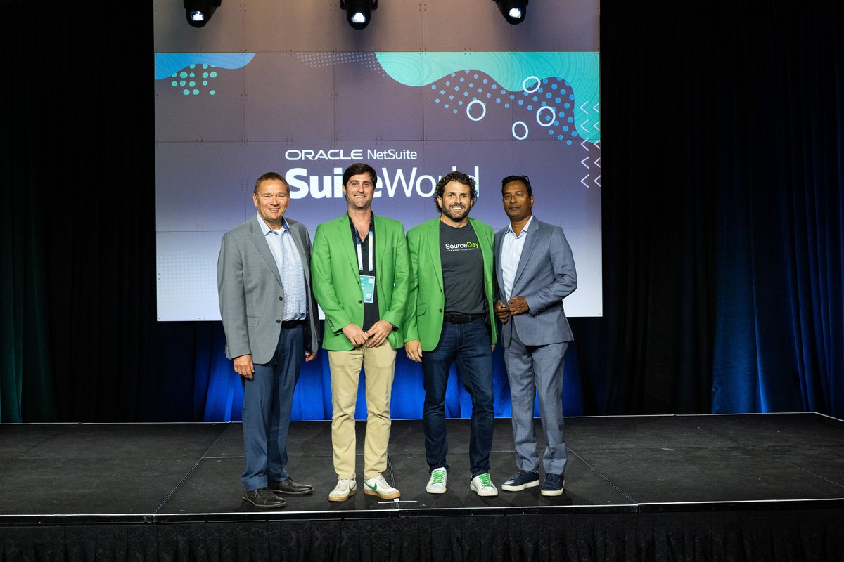 Thrilled to be a <a href="/NetSuite/">NetSuite</a> Partner of the Year! At this year’s #SuiteWorld, SourceDay was awarded SuiteCloud Partner of the Year! bit.ly/3R4IfjO  

#netsuite #partner #netsuiteERP
