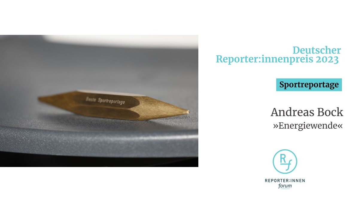 Den #ReporterInnenpreis für die beste Sportreportage gewinnt Andreas Bock für seinen Artikel "Energiewende" – über den Widerstand von Fußballfans gegen rechts. Hier geht es zum Text 👉🏼 reporterpreis.de/upload/cottbus…