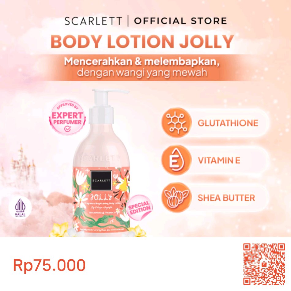 Scarlett Whitening Jolly Fragrance Brightening Body Lotion 
Pesan sekarang
shope.ee/4VCgZAkdfc?sha… #ShopeeID

#scarlett
#scarlettwhiteningjolly #scarlettbodylotion #bodylotionscarlett #skincare #perawatankulit #perawatantubuh #perawatanbadan