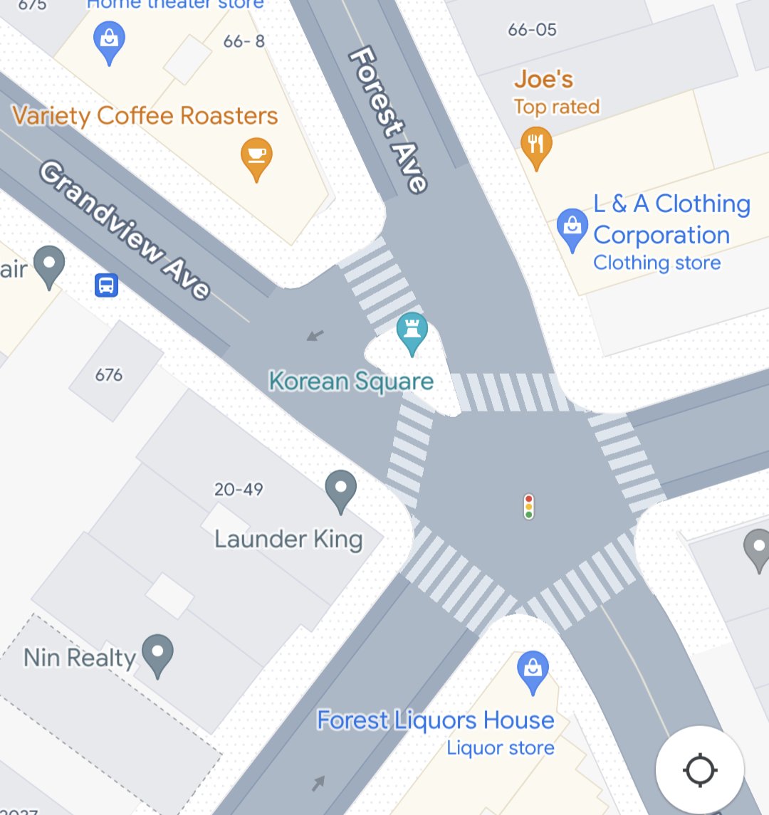 Ridgefood's tweet photo. @JohnSurico And Forest &amp; Catalpa is insane - should ban left turns there

And Forest/Grandview by new Variety coffee! They need to make "Korean Plaza" out of this mess,: https://t.co/QW4jRp0AOr