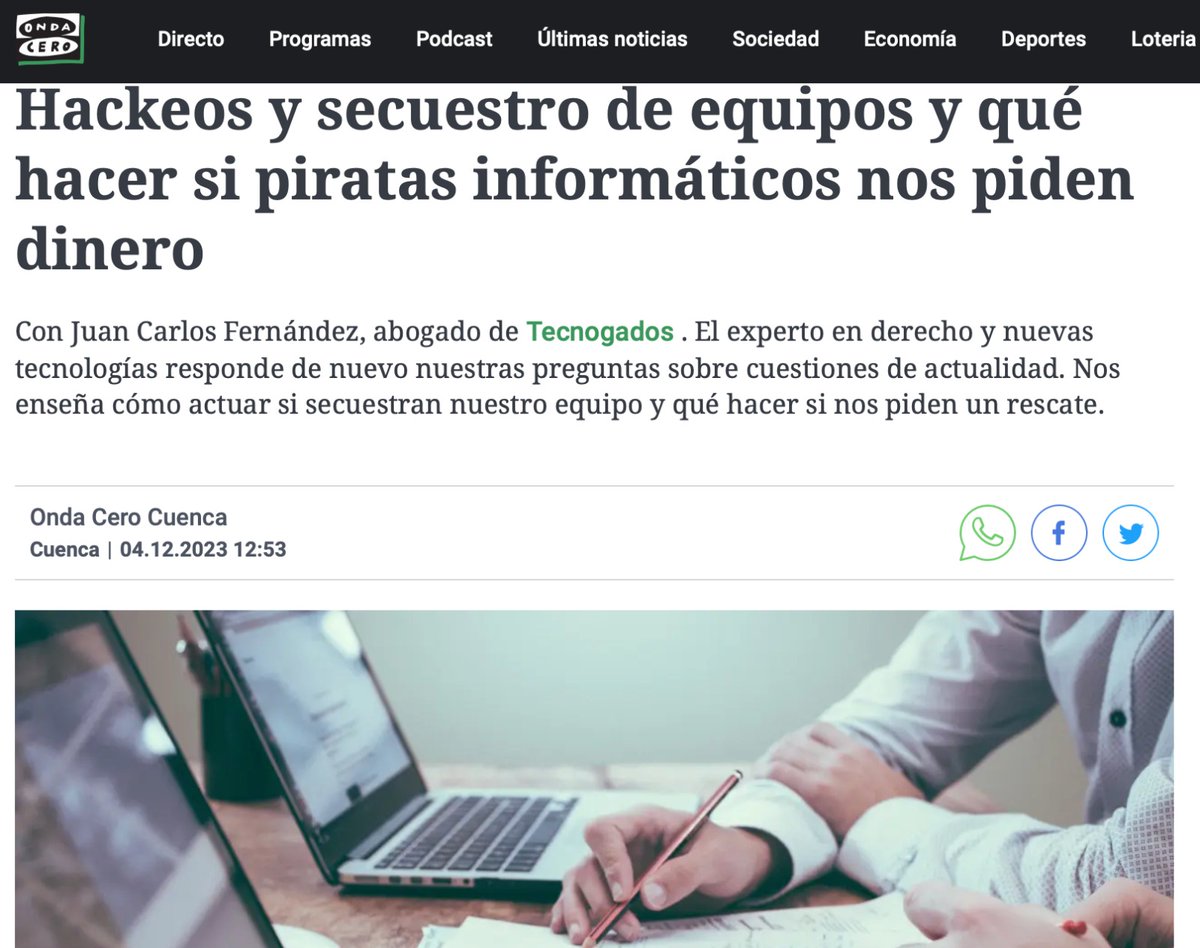 Hablamos en Onda Cero sobre ataques informáticos, y que hacer de manera preventiva y reactiva dlvr.it/SzhzKs