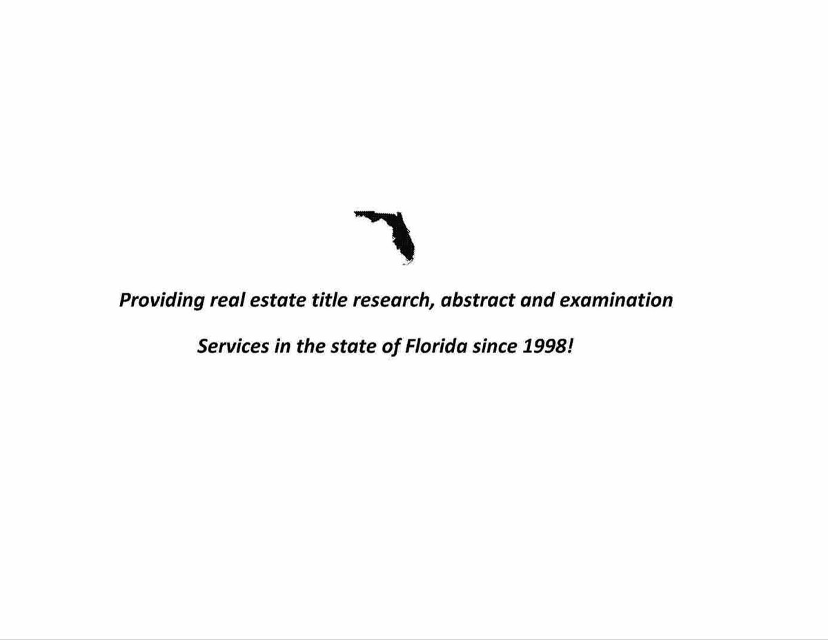 Fast and Accurate Title Search Reports

Foreclosure Title Search Reports - Property Information Reports - Real Estate Title Searches - Foreclosure Searches - Property Ownership Searches - Tax Deed Searches - Document Retrieval Services

floridatitleandliensearch.com