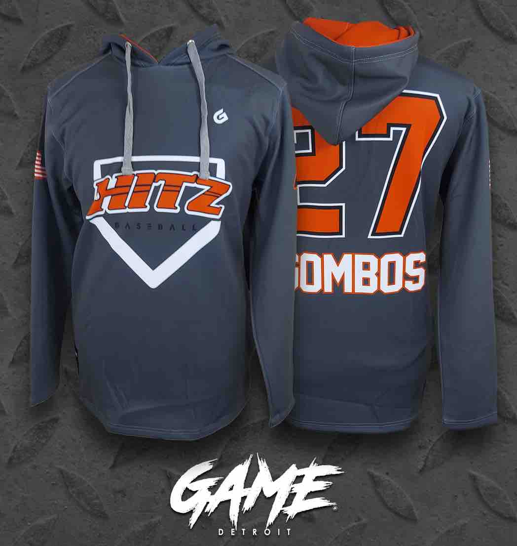 Hitz Baseball hoodies came out nice!! ⭐️ #PoweredByG #LookGoodPlayGood #CustomHoodies #MadeInTheUSA #LongLastingGear #Sublimation #Unrivaled #TheGTakeover #Detroit #WeGotGame #AmericanMade #GameApparel GBRANDUSA.COM