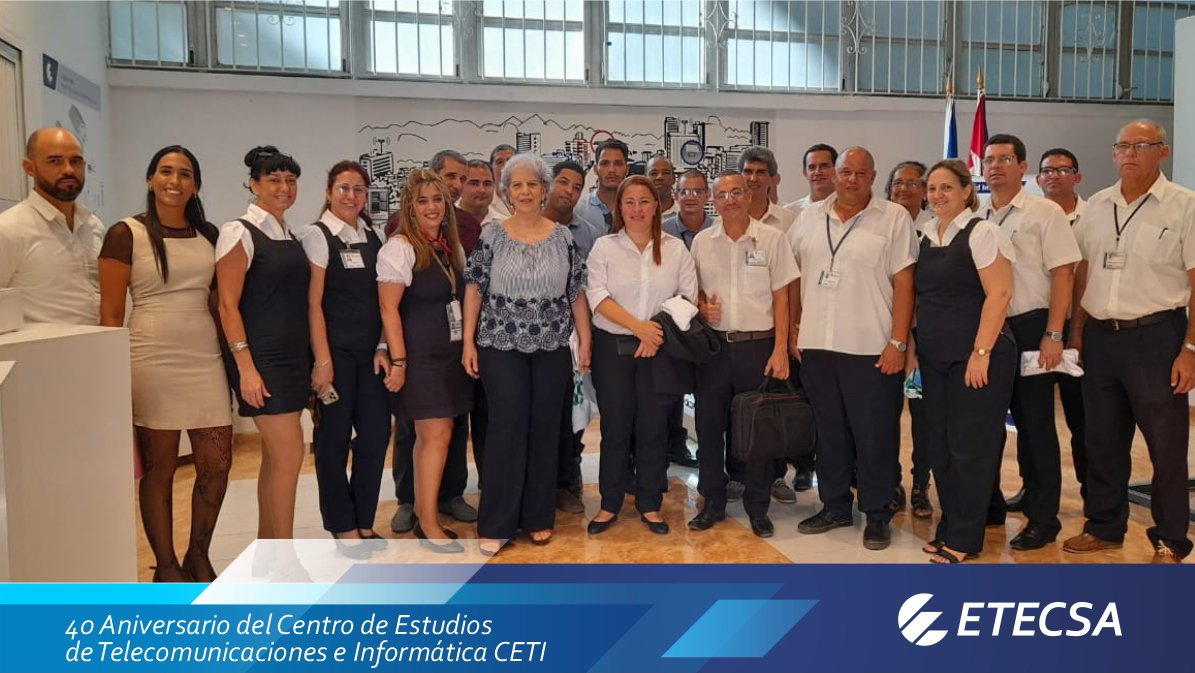 taniavel76's tweet photo. El Centro de Estudios de Telecomunicaciones e Informática de la @CujaeRedSocial, institución formadora de los futuros ingenieros en telecomunicaciones, está cumpliendo hoy 4 años de creada. 
Feliz aniversario a nuestros colegas del CETI❗ https://t.co/F3tJtAhFh8