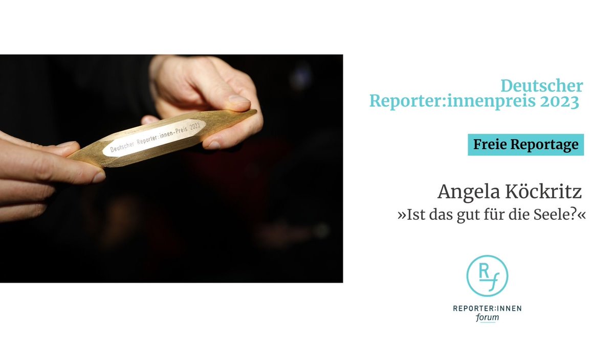 Den #ReporterInnenpreis für die beste freie Reportage gewinnt @AngelaKckritz mit ihrem Text 'Ist das gut für die Seele?' über die Renaissance der psychedelischen Drogen und die Sehnsüchte, die sich dahinter verbergen. Hier geht es zum Artikel 👉🏼 reporterpreis.de/upload/16-2023…