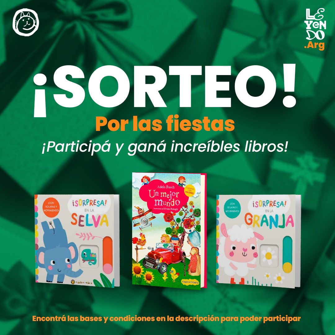 📖¡Sorteo activo en nuestra cuenta de Instagram! 

🎁¡Participá y ganá libros de <a href="/EditorialGuadal/">El gato de hojalata</a>! 

Link al posteo: instagram.com/p/C0XXHZnPqrI/…