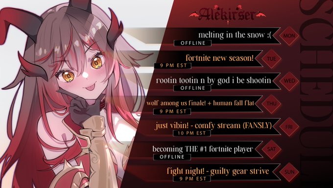 MY SCHEDULE FOR THIS WEEK (DEC 4 - 10)

WEEEEEEEEEEEEEEEEEWOOOOOOOOOOO!!!

art by reonufa https://t.