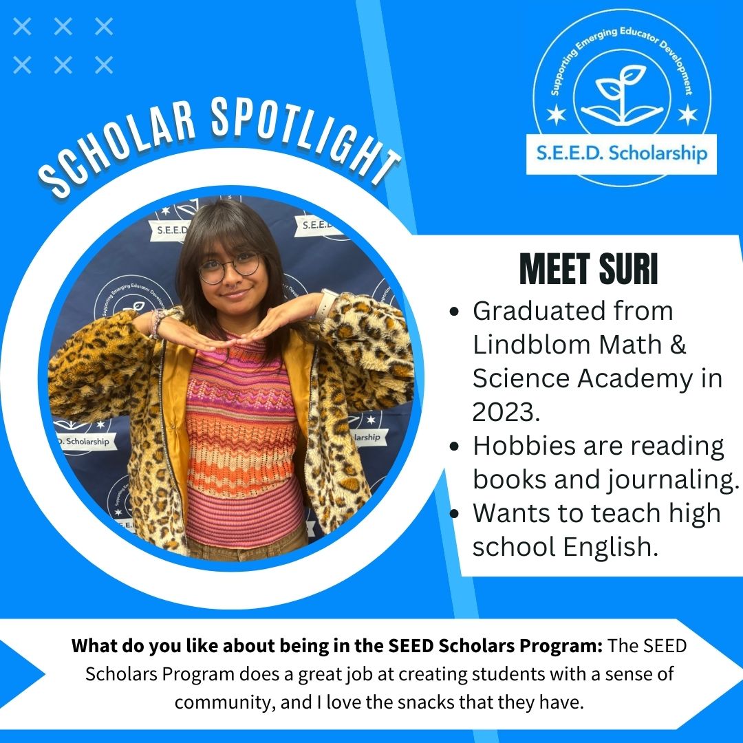 S.E.E.D. Scholar (@seedscholartru) on Twitter photo 🚨🚨Scholar Spotlight 🚨🚨 Meet Suri <a href="/ChiCityColleges/">City Colleges of Chicago</a> <a href="/TrumanCollege/">Harry S Truman College</a> <a href="/ChiPubSchools/">CPS - Chicago Public Schools</a> 🚨🚨Scholar Spotlight 🚨🚨 Meet Suri <a href="/ChiCityColleges/">City Colleges of Chicago</a> <a href="/TrumanCollege/">Harry S Truman College</a> <a href="/ChiPubSchools/">CPS - Chicago Public Schools</a>