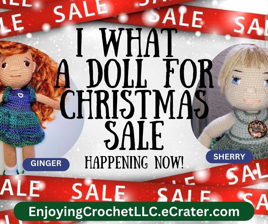Enjoying Crochet LLC has DOLLS! EnjoyingCrochetLLC.eCrater.com dolls are available. Each uniquely crocheted in one piece not sewn. Dolls of all styles, sizes, ethnicity & bear dolls. LIKE SHARE VISIT ADOPT #crochet #crocheting #crochetdolls Have Q? EMAIL- enjoyingcrochet4@gmail.com