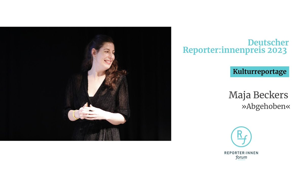 Mit dem Text 'Abgehoben' über die größte Privatjet-Messe Europas gewinnt @maja_larissa den #ReporterInnenpreis in der Kategorie Kulturreportage. Hier geht es zum Artikel 👉🏼 reporterpreis.de/upload/kulturr…
