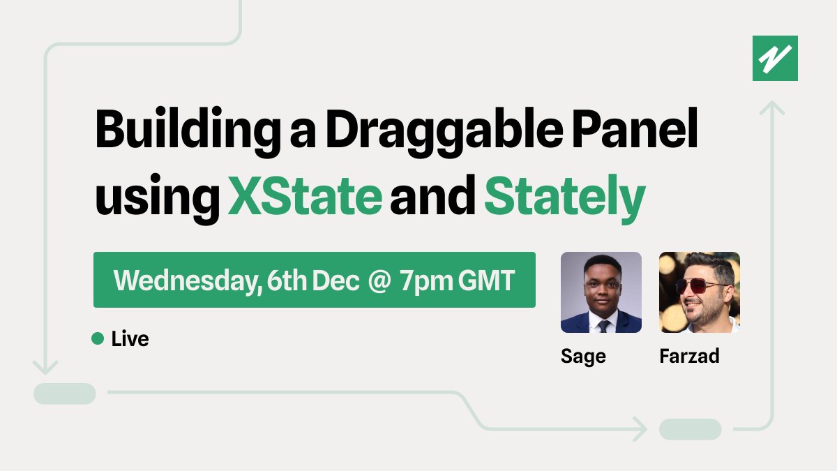 Join us for another episode of the State Machine series with Farzad @farzad_yz This time, we'll implement the logic we have modeled so far using the latest and greatest version of XState (v5) 🗓 Wednesday, 7pm GMT youtube.com/watch?v=X6sStk…