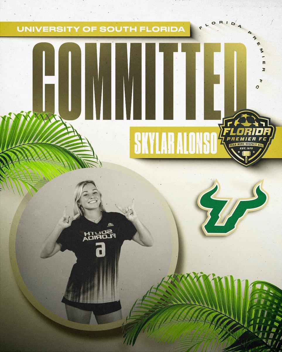 Florida Premier F.C (@florida_premier) on Twitter photo 𝘾𝙤𝙢𝙢𝙞𝙩𝙩𝙚𝙙: Congratulations to <a href="/AlonsoSkylar/">Skylar Alonso</a> on committing to <a href="/USFWSOC/">USF Women's Soccer</a> ! We are excited to see you continue at the next level! 👊🏼⚽️🔥
••
#Pathway #FloridaPremierFC #Committed <a href="/ECNLgirls/">ECNL Girls</a> 𝘾𝙤𝙢𝙢𝙞𝙩𝙩𝙚𝙙: Congratulations to <a href="/AlonsoSkylar/">Skylar Alonso</a> on committing to <a href="/USFWSOC/">USF Women's Soccer</a> ! We are excited to see you continue at the next level! 👊🏼⚽️🔥
••
#Pathway #FloridaPremierFC #Committed <a href="/ECNLgirls/">ECNL Girls</a>