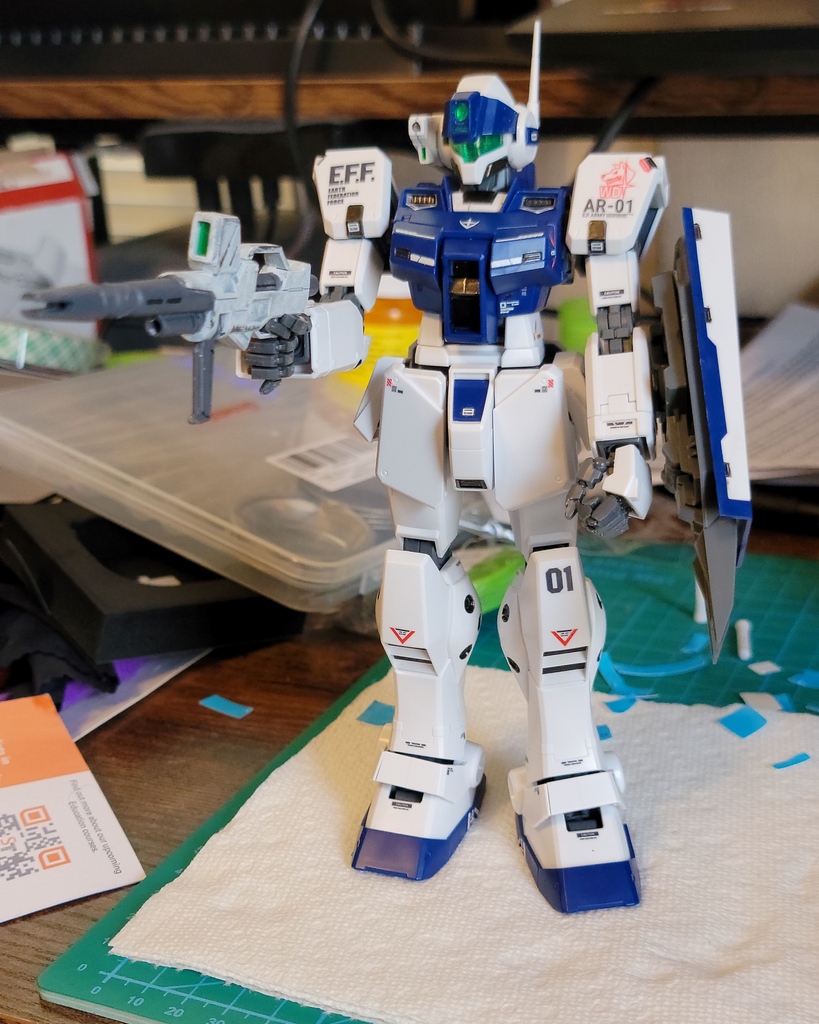 MechaWarehouse's tweet image. A little snap build detailed with G-Rework decals and Metallic Gundam Markers! What’s your favorite way to add extra detail to a build?

Kit: MG 1/100 GM Sniper II White Dingo Custom
Builder: BurntOutMedic (IG)

‌#GMSniper #WhiteDingoCustom #GMSniperII #MasterGrade #MGGMSniperII