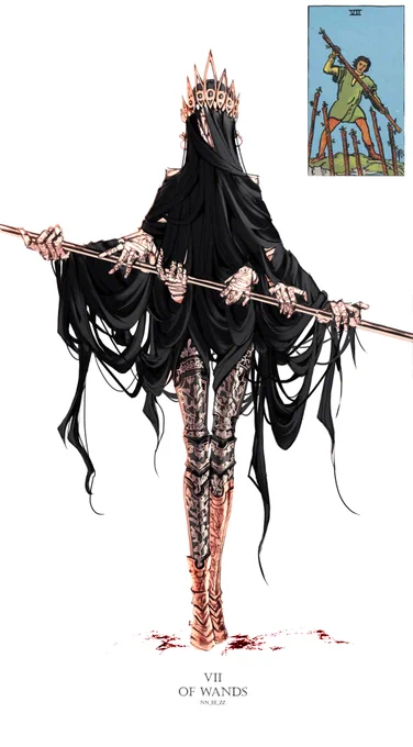 Fight. Seven of Wands 