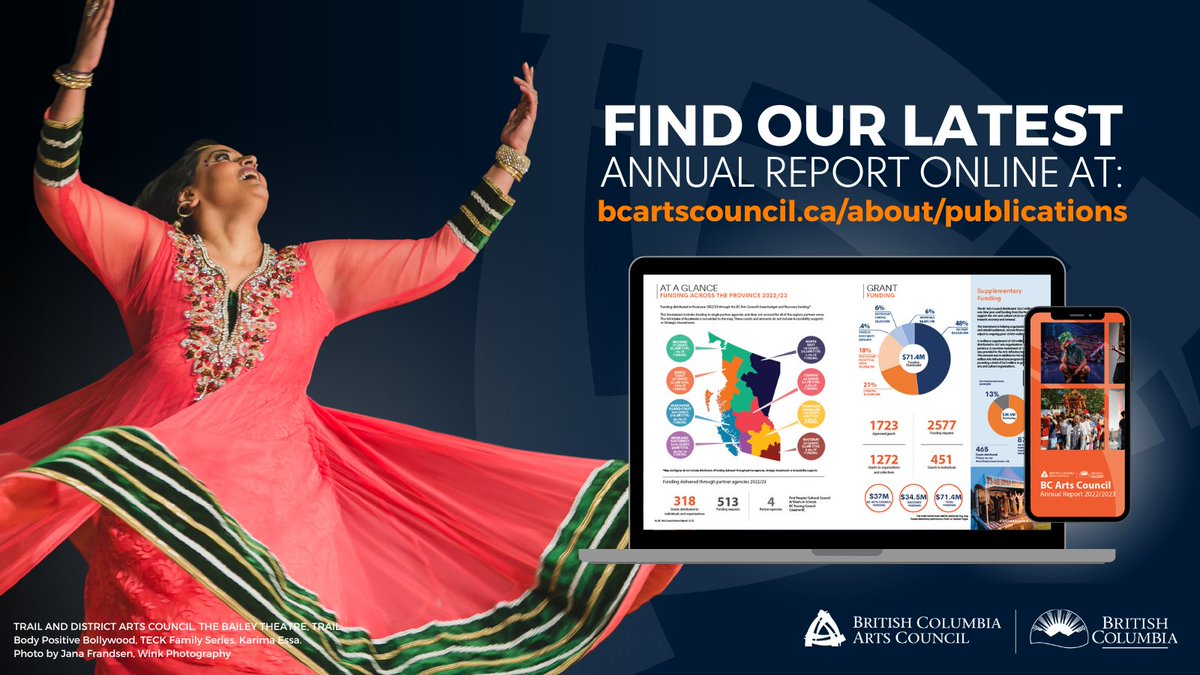 Today we present our 2022-23 annual report. Find out how the BC Arts Council invested in arts and culture throughout the province and see the positive impact of arts funding: bcartscouncil.ca/about/publicat…