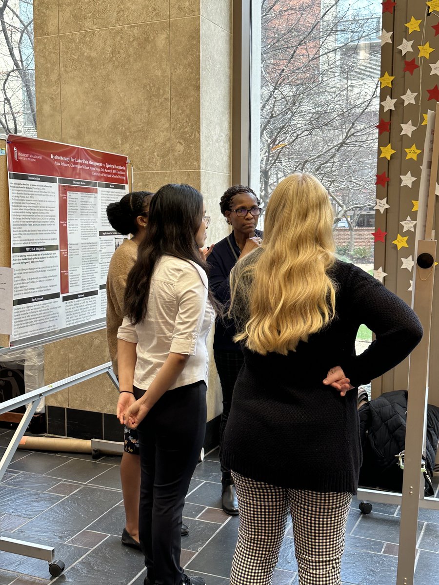 MarylandNursing's tweet photo. Photos from #PosterDay for our graduating Bachelor of Science in Nursing and master’s Clinical Nurse Leader option students in Baltimore. 📷 Congratulations on a job well done! 🎉 // #BSN #CNL #nursingschool #UMSON https://t.co/2TRZPe4uxM