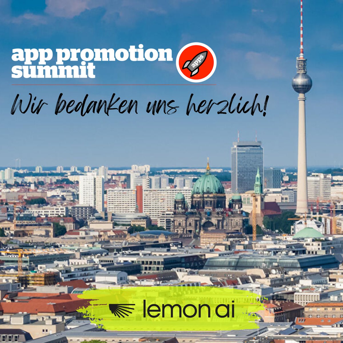 👏App-lause, @apppromotion
🎯Incredibly relevant & fulfilling conference
🤝Met so many people who share our vision
😎See you next year, APS!
#apppromotionsummit #apsberlin #lemonai