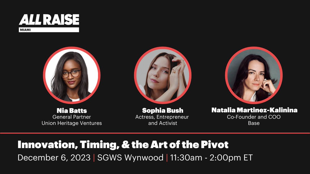 AllRaise's tweet photo. This week, we're teaming up with @SiliconVlyBank for an insightful exploration of the art of the pivot in #Miami! Successful businesses have mastered this. It's your turn to learn how.💪🏾
Register now ➡️ https://t.co/hWcBlgwHIB
#MiamiVC #MiamiEntrepreneurs #AllRaiseMIA https://t.co/oHsObUVfl1
