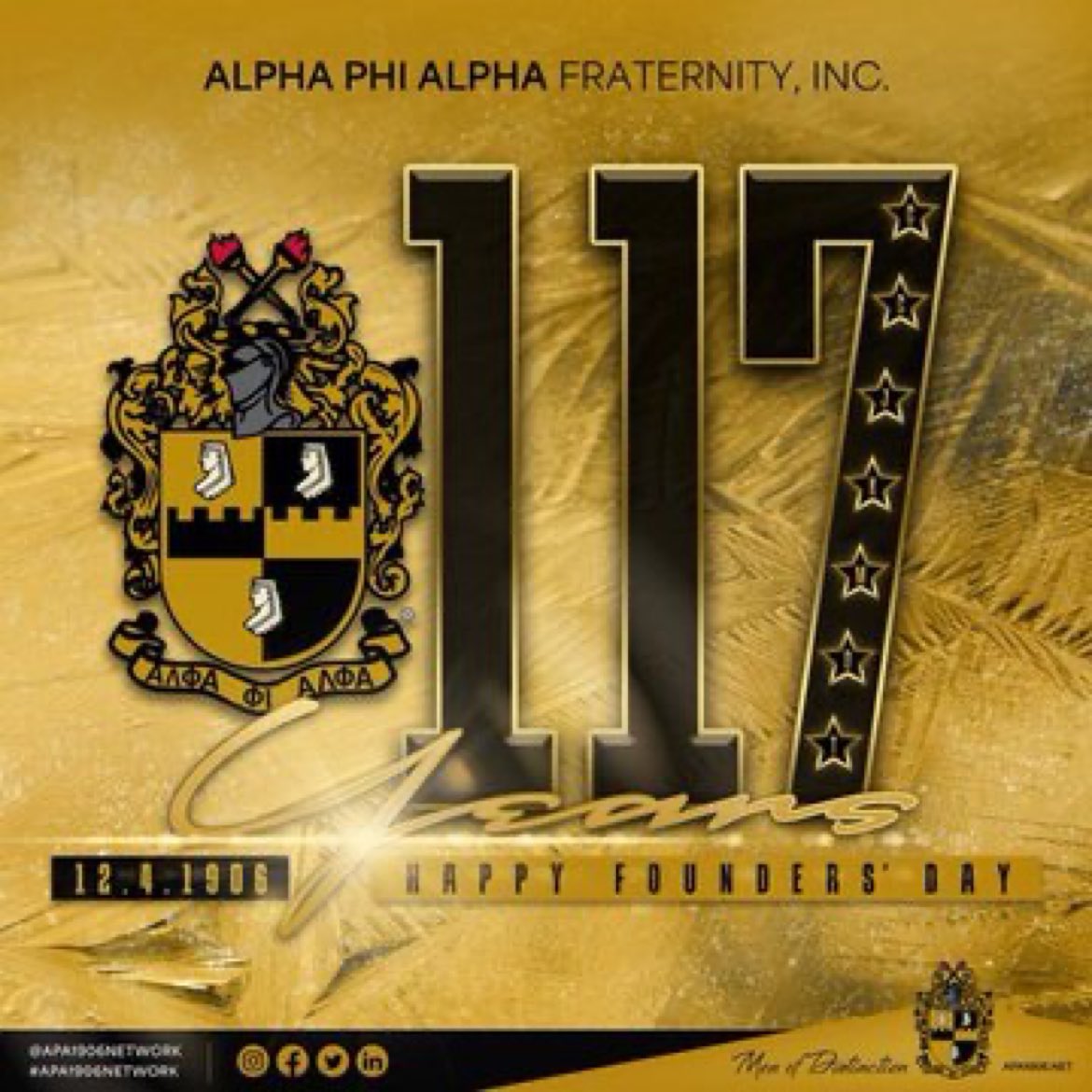 jongoldwire's tweet image. Happy Founders’ Day to my Brothers of @apa1906NETwork !! Onward and Upward! 🤙🏾🤙🏾