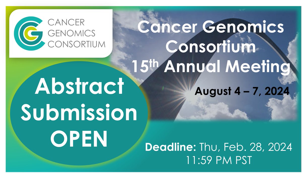 We’re now accepting abstract submissions for #CGCAnnual2024. Deadline to submit abstracts is THU, FEB 29, 2024. To view a list of abstract categories and additional information visit our website: cancergenomics.org/meetings/2024_…