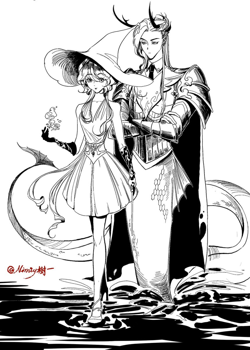 Witch &amp; Dragon AU🌊

#GenshinImapct #genshin #Genshinfanart #Neuvilette #furina #Focallette #NeuviFuri #fanart #digitalart #art #那芙 #原神