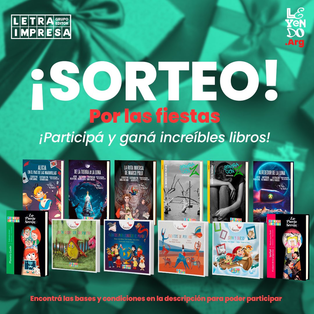 🥳¡NUEVO SORTEO! 

🎁¡Participá y ganá libros de <a href="/Letra_Impresa/">Letra Impresa</a>! 

Link al posteo: instagram.com/p/C0ci0RAPQOk/…