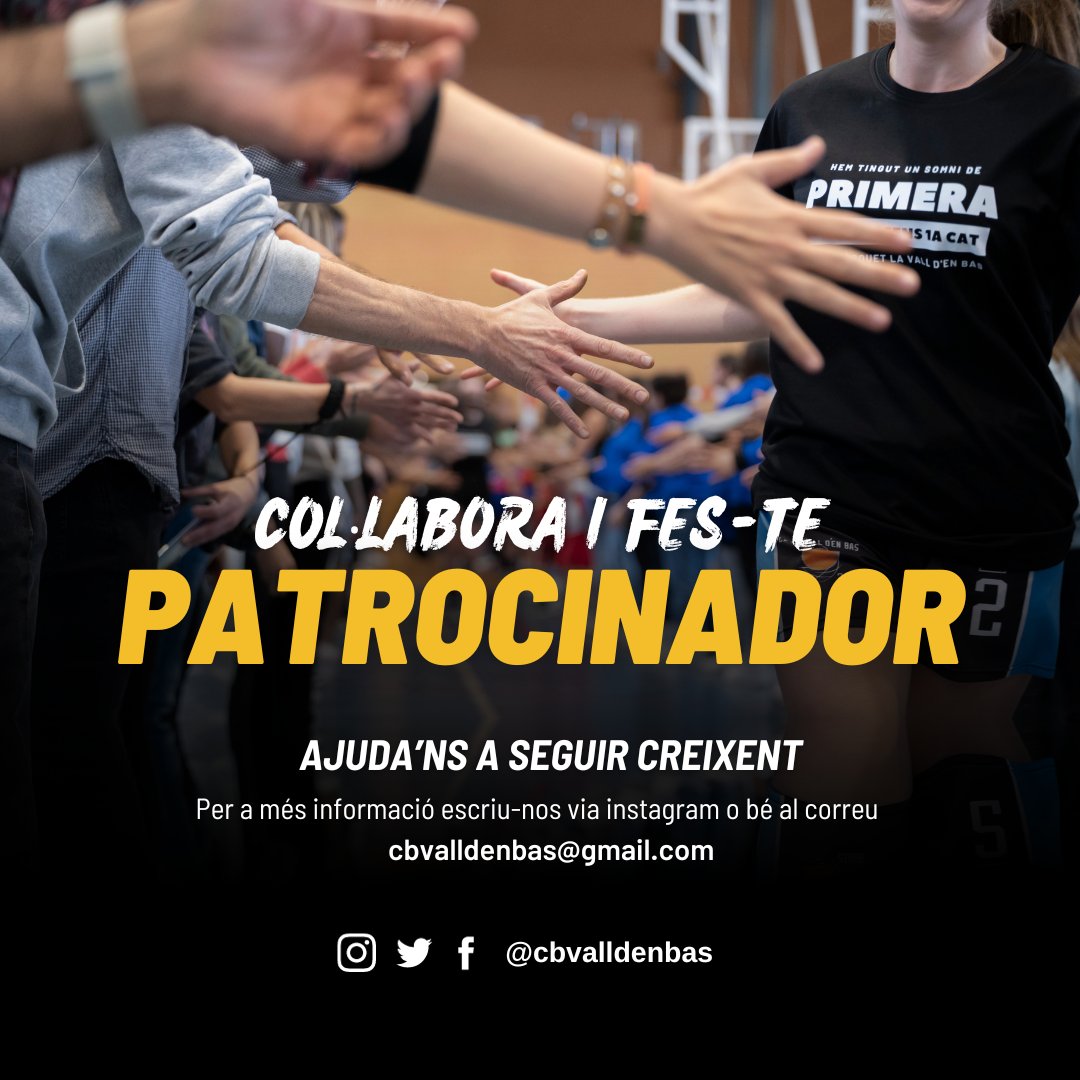 cbvalldenbas's tweet photo. 🏀 Vols formar part de la nostra família? 🏀

👉🏻 Et necessitem!

🤩 Volem lluir el teu escut i portar el teu nom a totes les pistes de Catalunya.

💥 En els darrers anys el club ha crescut molt tant en nombre de jugadors/es com en nombre d'equips. https://t.co/s8apQjbRqL
