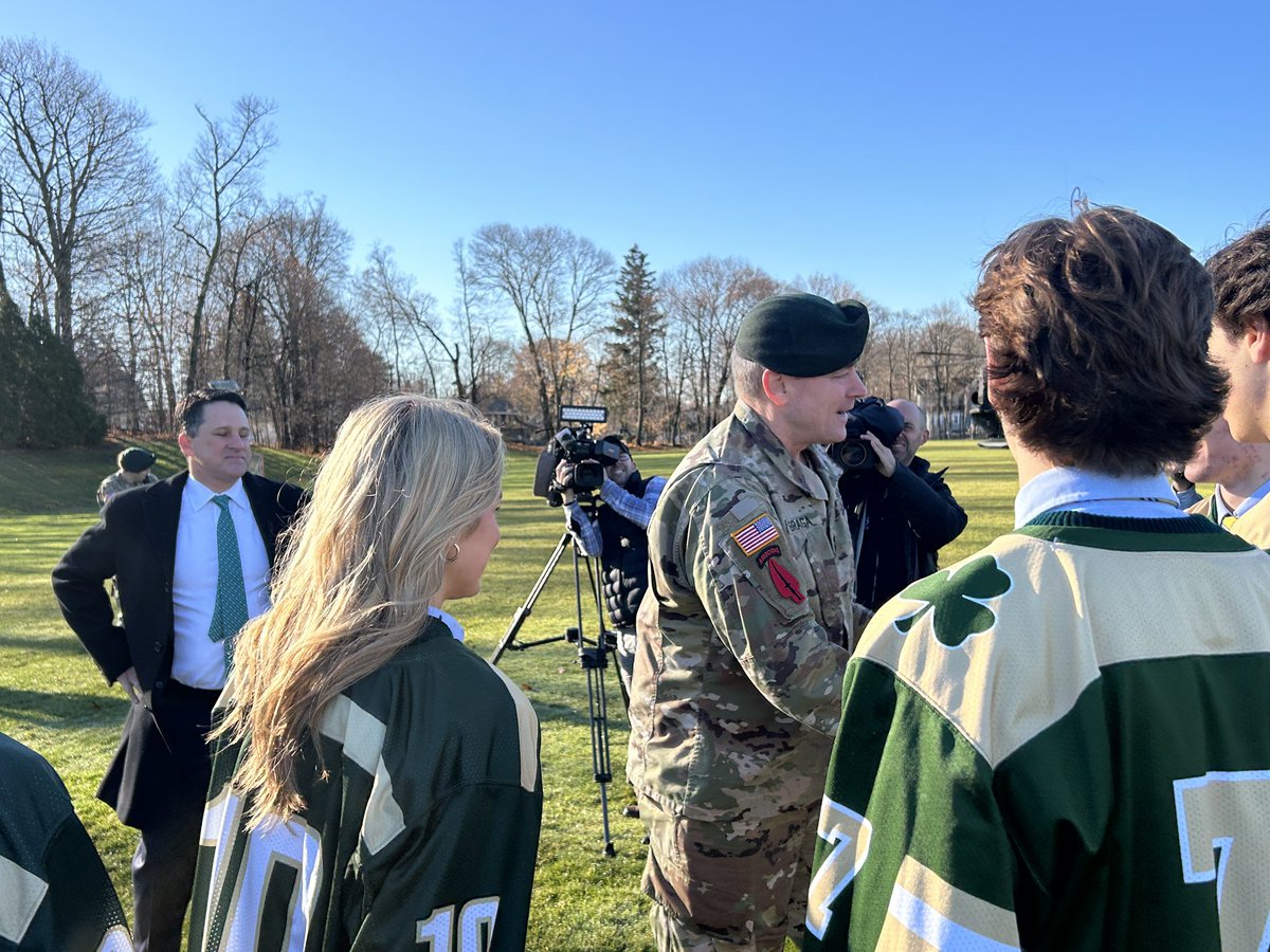 Great to have Lieutenant General John Braga speak to the students and the hockey teams today! Lt. Gen. Braga was a hockey captain in the class of 1987 who helped lead the Shamrocks to the state fina! #GoShamrocks <a href="/BishopFeehanHS/">Bishop Feehan</a> <a href="/Feehan_BHockey/">Bishop Feehan Hockey</a> <a href="/Feehan_GHockey/">bishop feehan girls hockey</a> <a href="/Feehan_Fanatics/">Feehan Fanatics</a>
