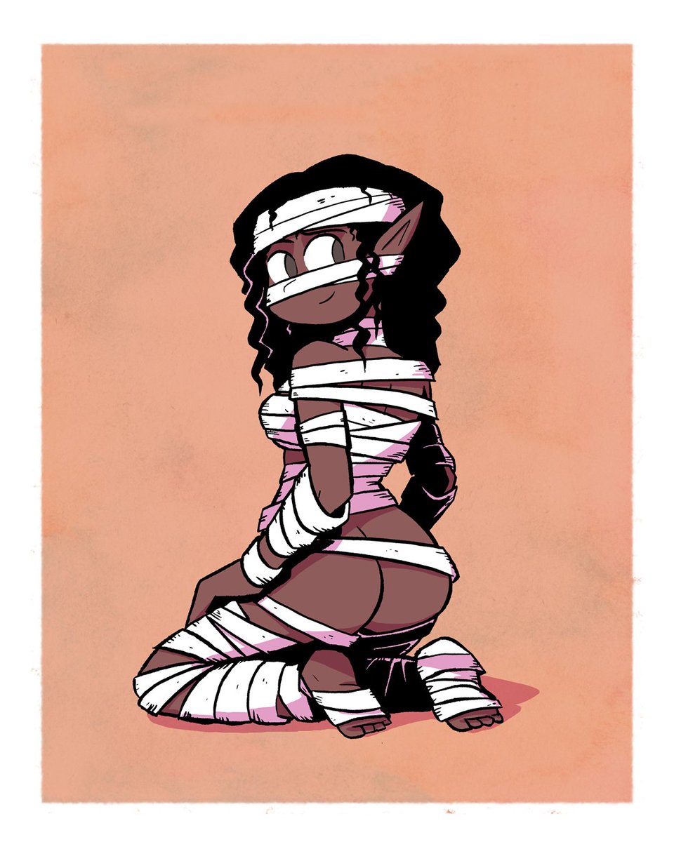 Seasonally inappropriate mummy cosplay