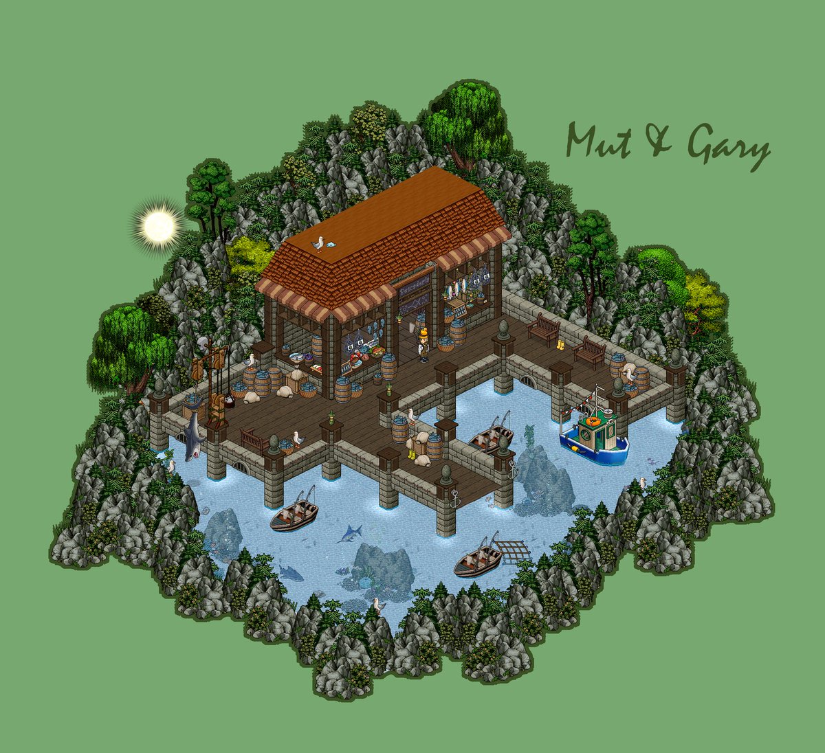 Construcción Puerto de Pesca, con la ayuda de :

@MutBaw

#Habbosalas #Baw #HabboConstruccion #HabboBaw #Habbo #Habboh