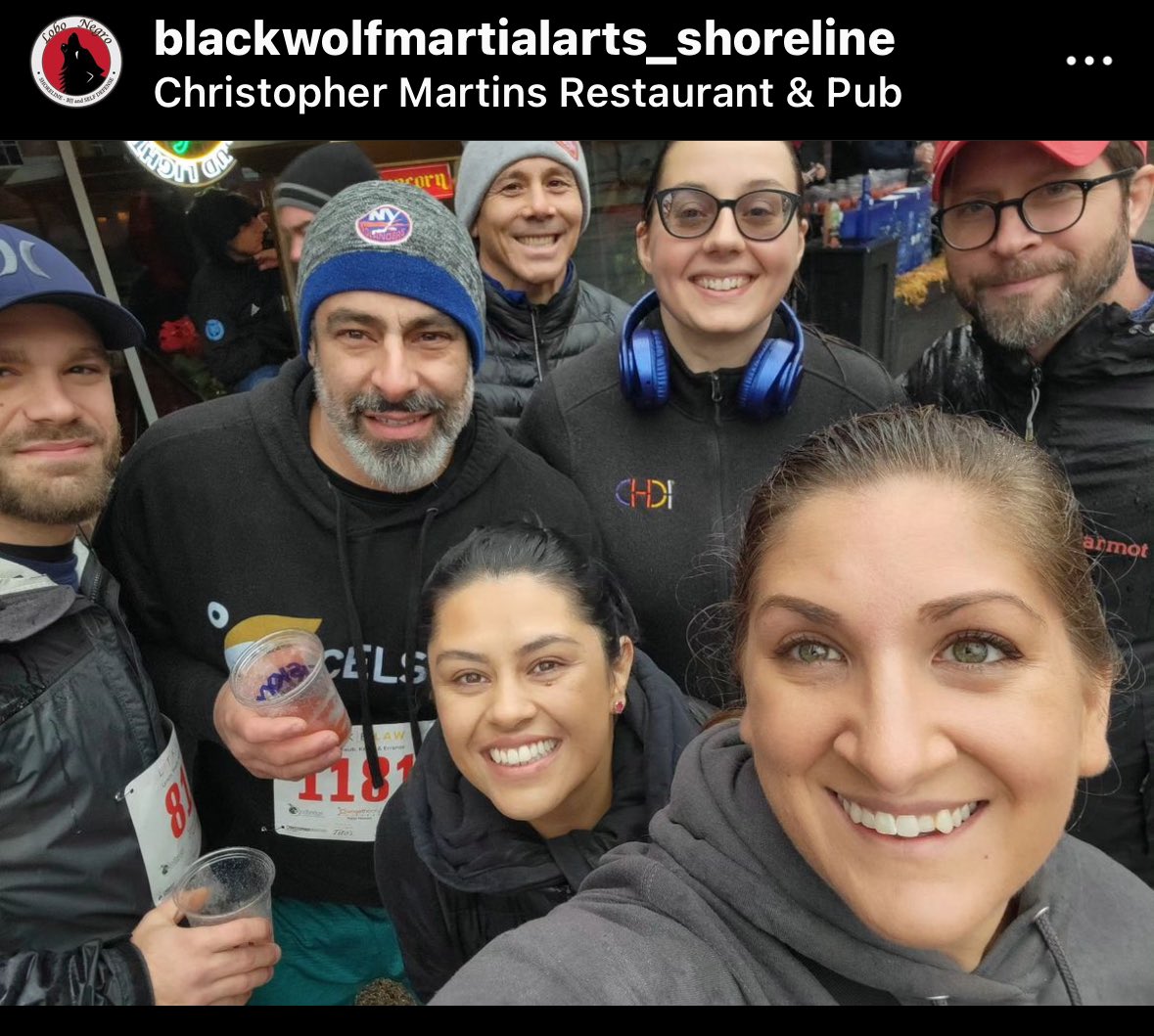BlackWolfMA's tweet photo. Rain didn't stop us from donating a bunch of toys &amp; enjoying another team run at the Christipher's Martin's Christmas Run for Children!  Thanks to them for   putting this on year after year and having us again!  🏃‍♀️ 🎄🏃🏿 🎄 🏃‍♂️ https://t.co/jbePO1PJT0