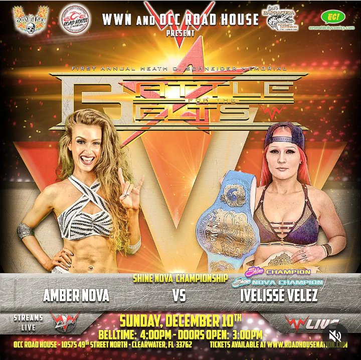 RealIvelisse's tweet image. The Triple Champ here , Ill be defending the NOVA Championship🏆this at #BattleForTheBelts in a rematch vs Amber - result will be the same, this will be a walk in the park again 😈 @WWNSHINE 🤼‍♀️