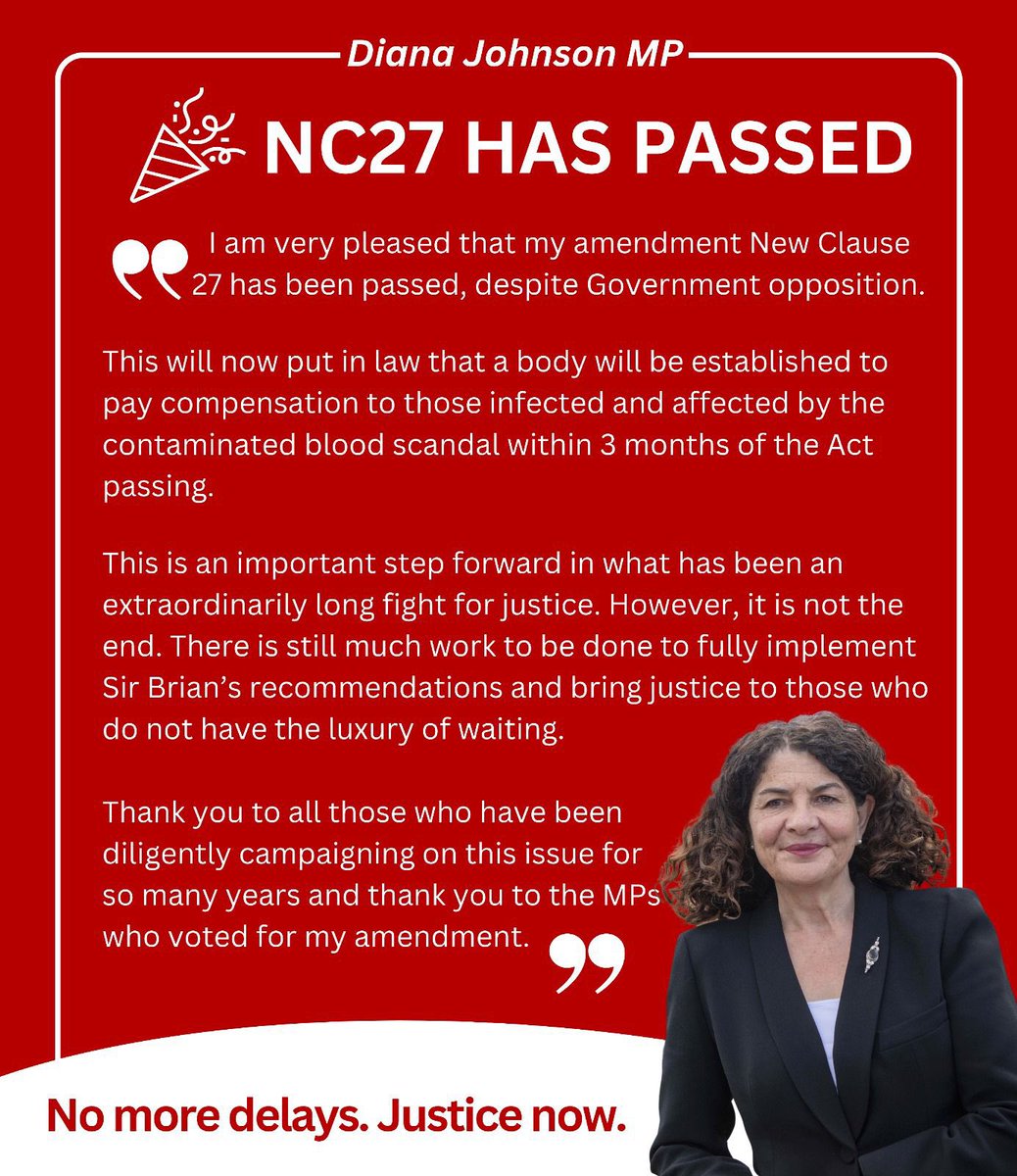 Despite the Government whipping Tory MPs to vote against my amendment, we won the Commons vote to 246 votes to 242 tonight. #victory